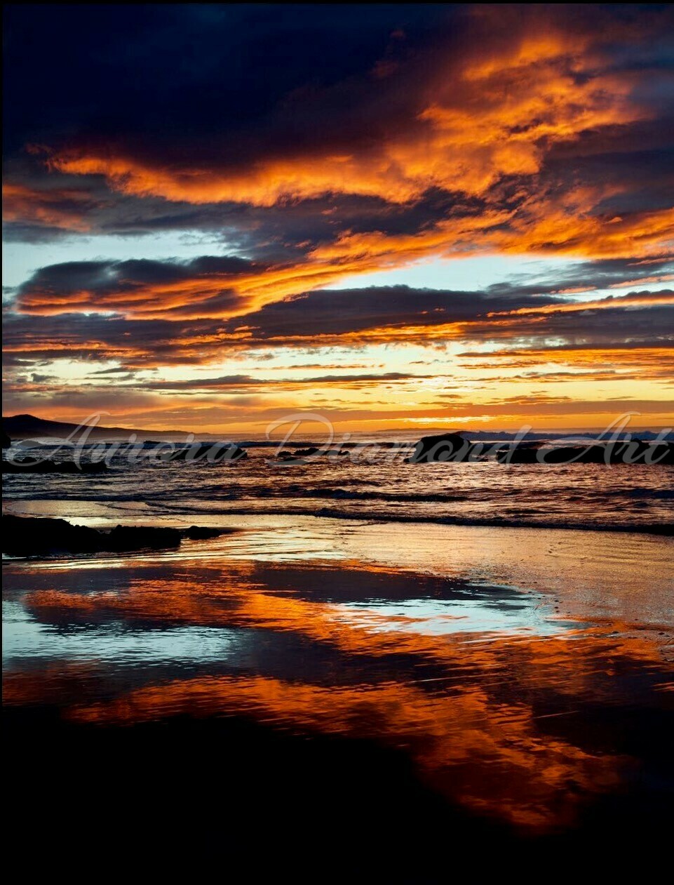 Betka Beach Dark Sunset Diamond Painting