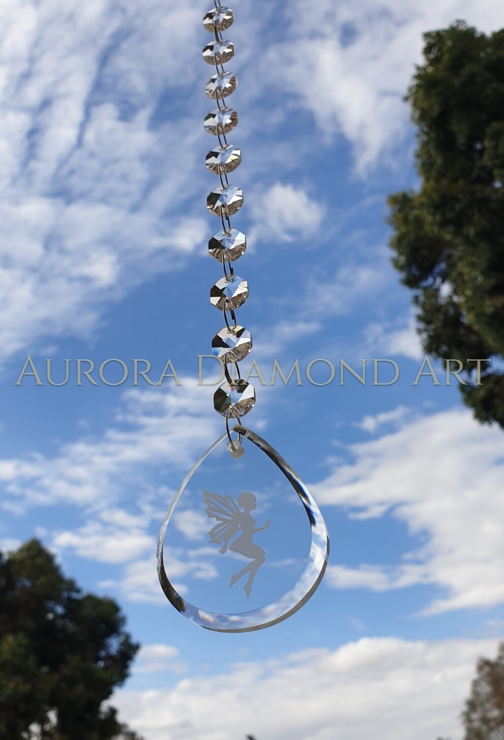 Hanging Aurora Crystal Charm