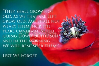 Anzac #1 (wording left aligned) Diamond Painting