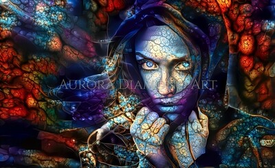 Hooded Girl Deep Dream Diamond Painting