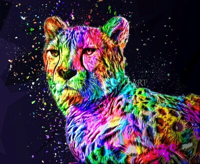 Rainbow Leopard Diamond Painting