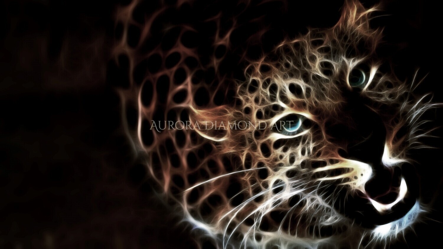 Lined Leopard Diamond Painting