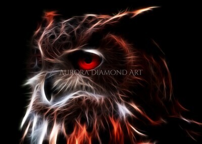 Lined Owl Diamond Painting