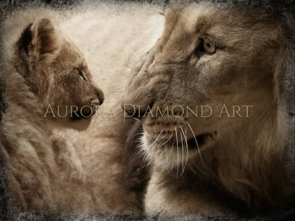 Cub and Lion Diamond Painting