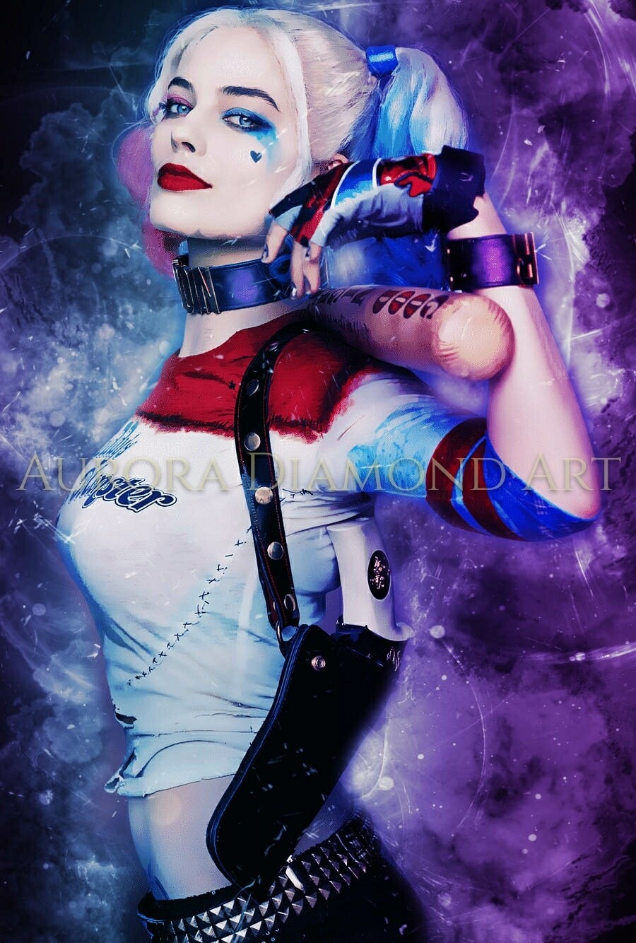Harley Quinn Coloured Smoke Diamond Painting