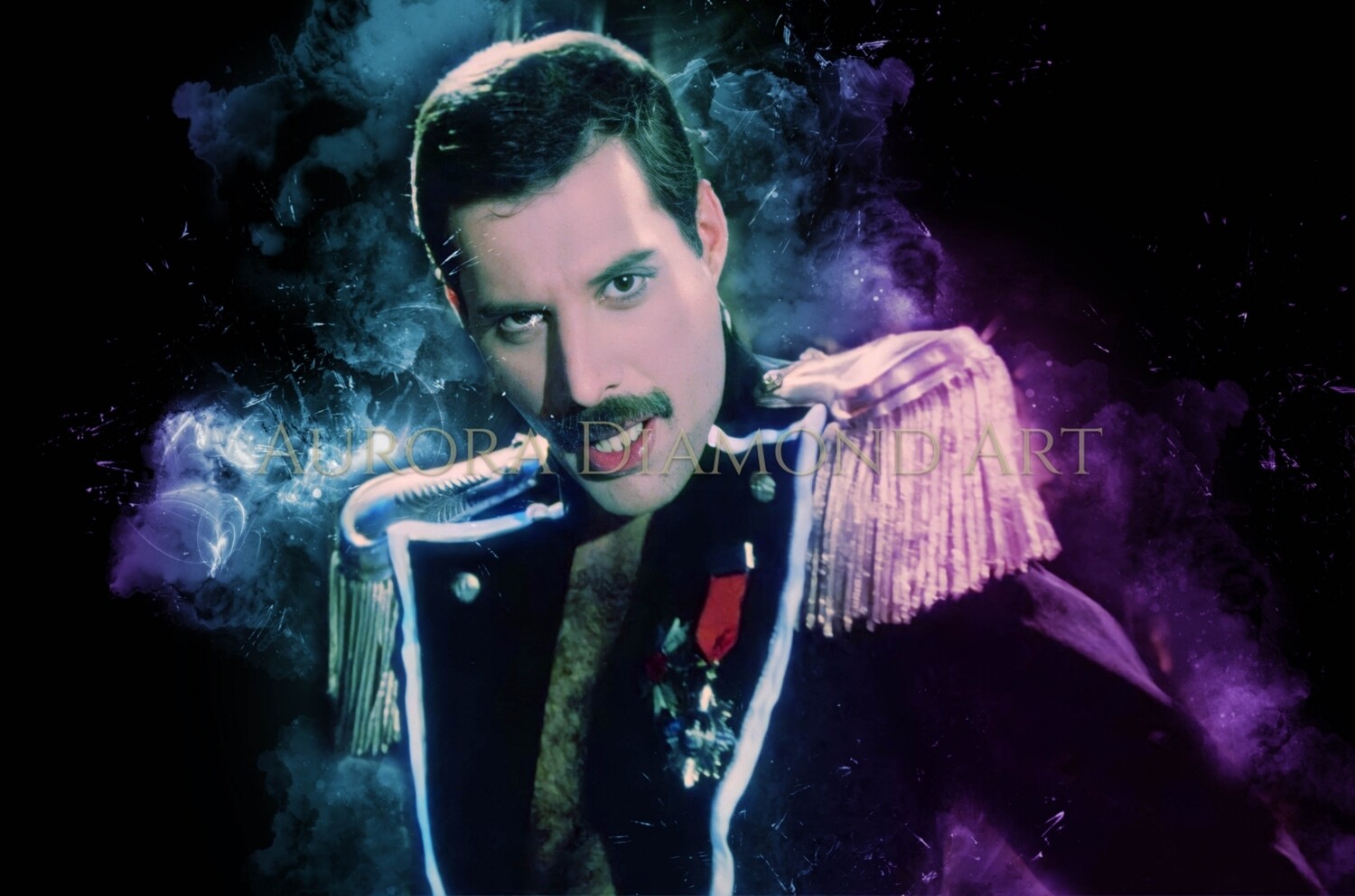 Freddie Mercury Coloured Smoke Diamond Painting