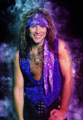 Jon Bon Jovi Coloured Smoke Diamond Painting