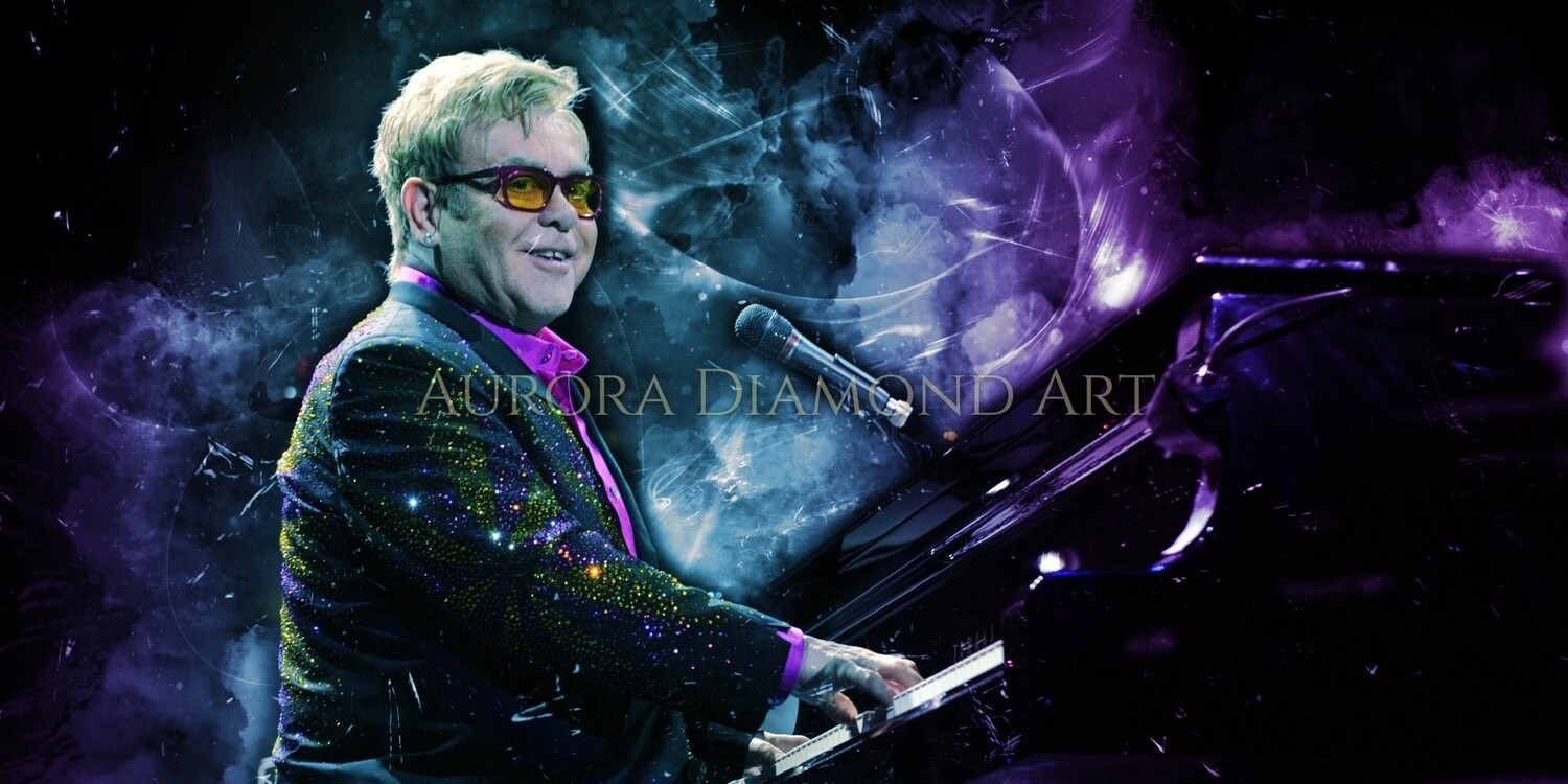 Elton John Coloured Smoke Diamond Painting