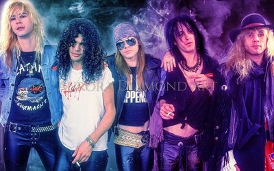 Guns N Roses Coloured Smoke Diamond Painting