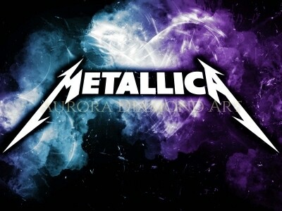 Metallica Logo Coloured Smoke Diamond Painting