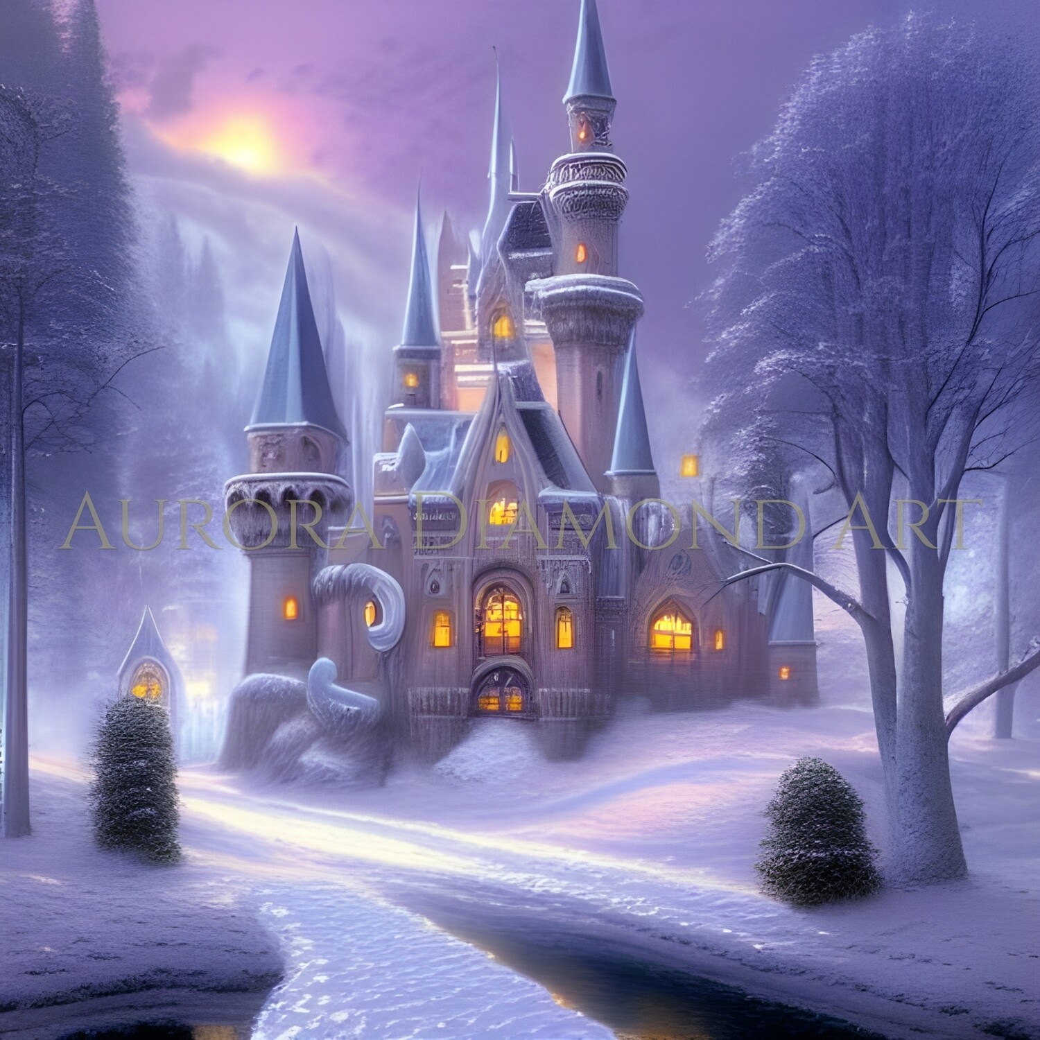 Winter Wonderland Castle Diamond Painting