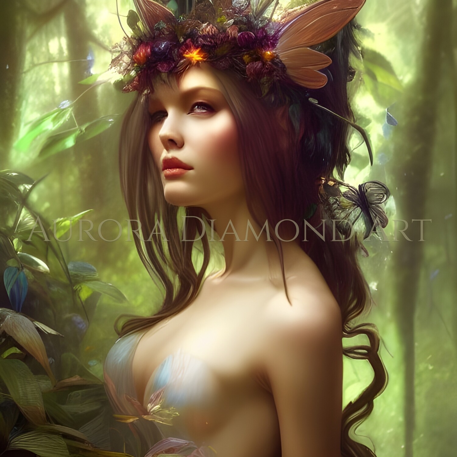 Majestic Fairy In Rainforest Diamond Painting