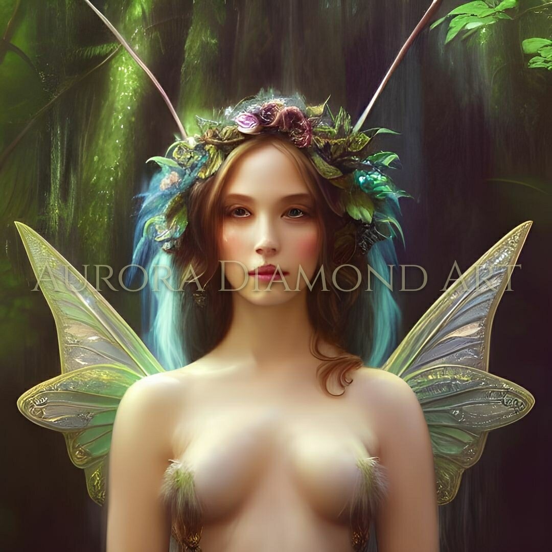Winged Fern Fairy Diamond Painting