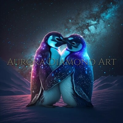 Penguins Cuddling 1 Diamond Painting