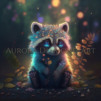 Baby Raccoon Diamond Painting