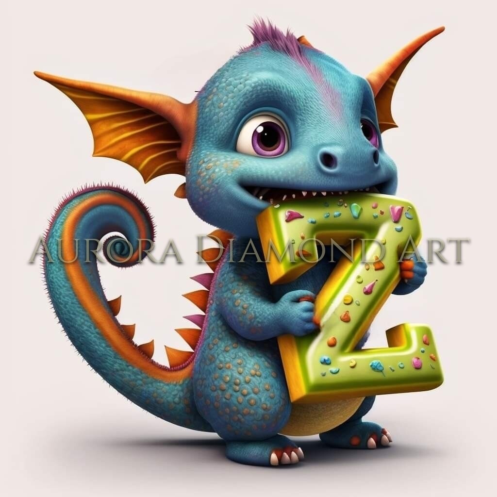 Little Dragon 0-9/A-Z Diamond Painting, Character: Z