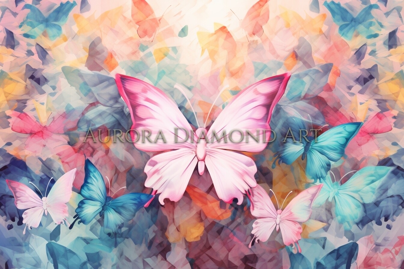 Pastel Butterflies Diamond Painting