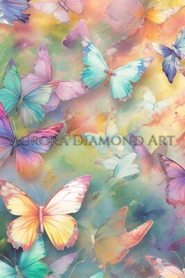 Waterpaint Butterflies Diamond Painting