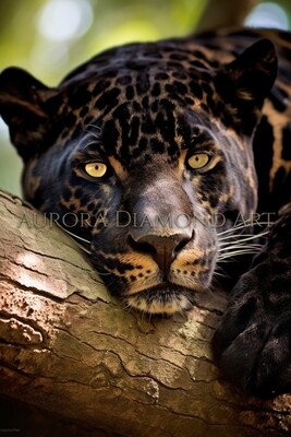 Panther In Tree Diamond Painting