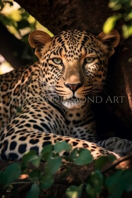 Leopard In Tree 1 Diamond Painting