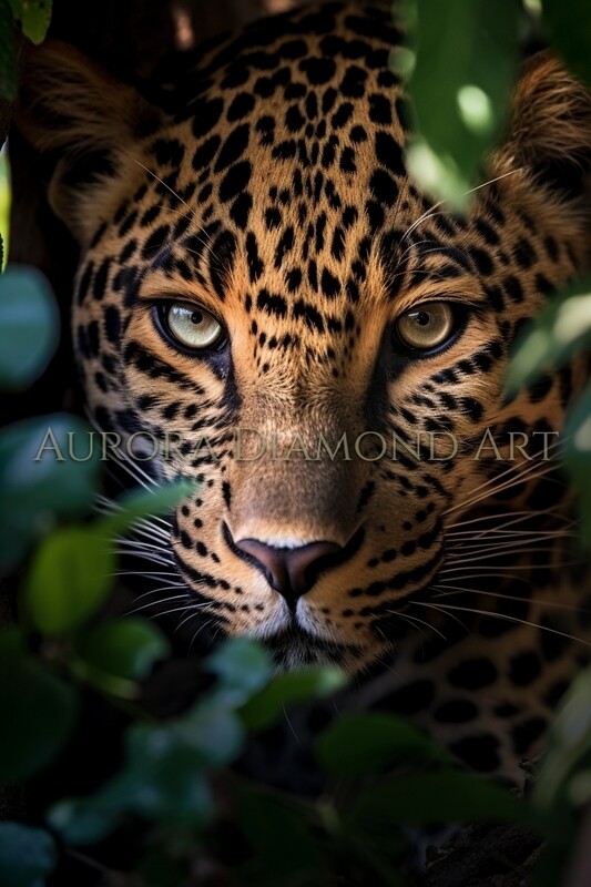 Leopard In Tree 4 Diamond Painting