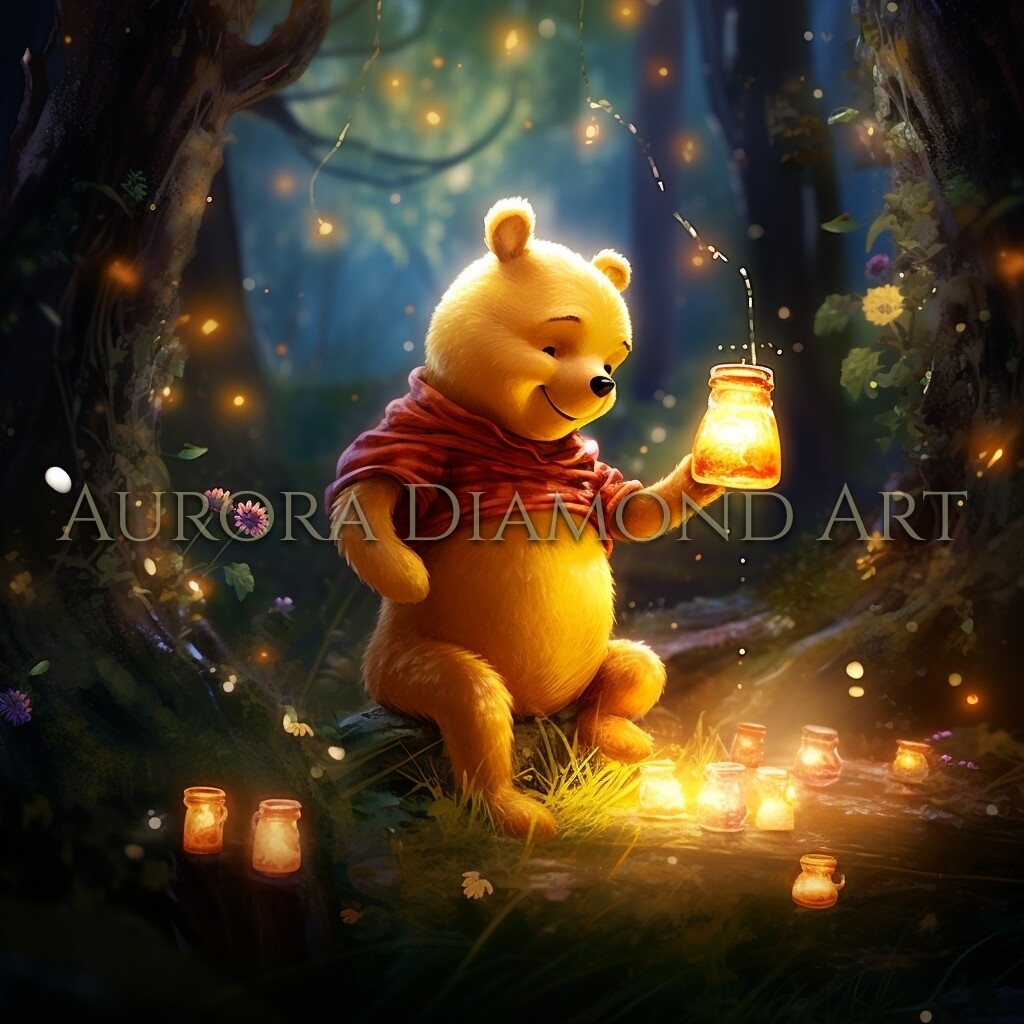(LIMITED EDITION - FULL AB) Winnie The Pooh Diamond Painting