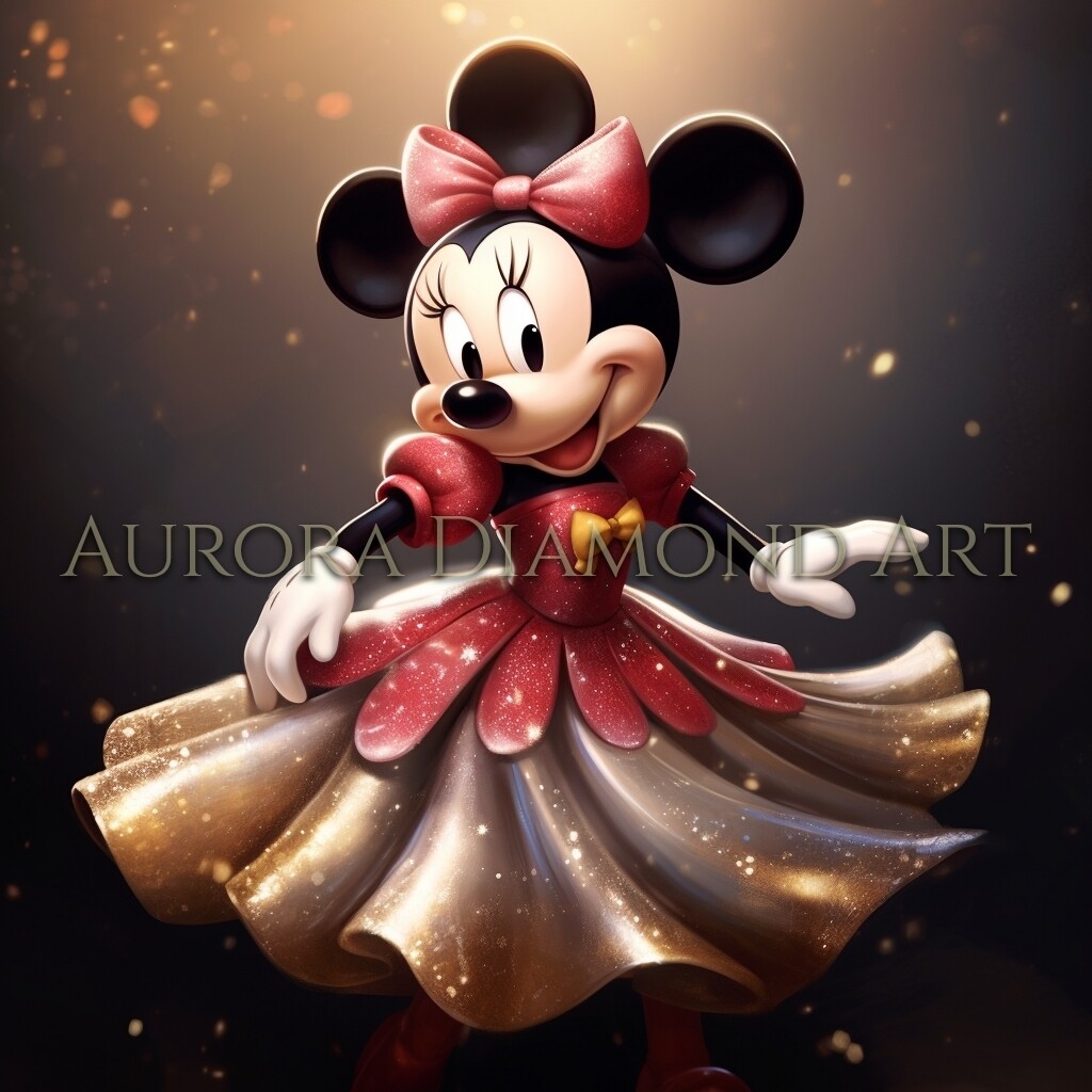 Minnie Mouse Flowing Dress Diamond Painting