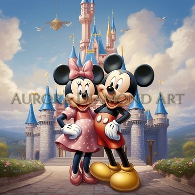 Mickey & Minnie Disney Castle Day Diamond Painting