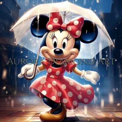 Minnie Mouse Umbrella Diamond Painting