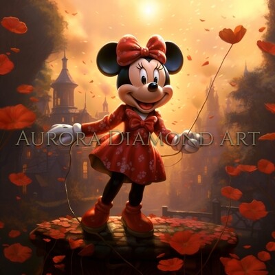 Minnie Mouse Flowers Diamond Painting