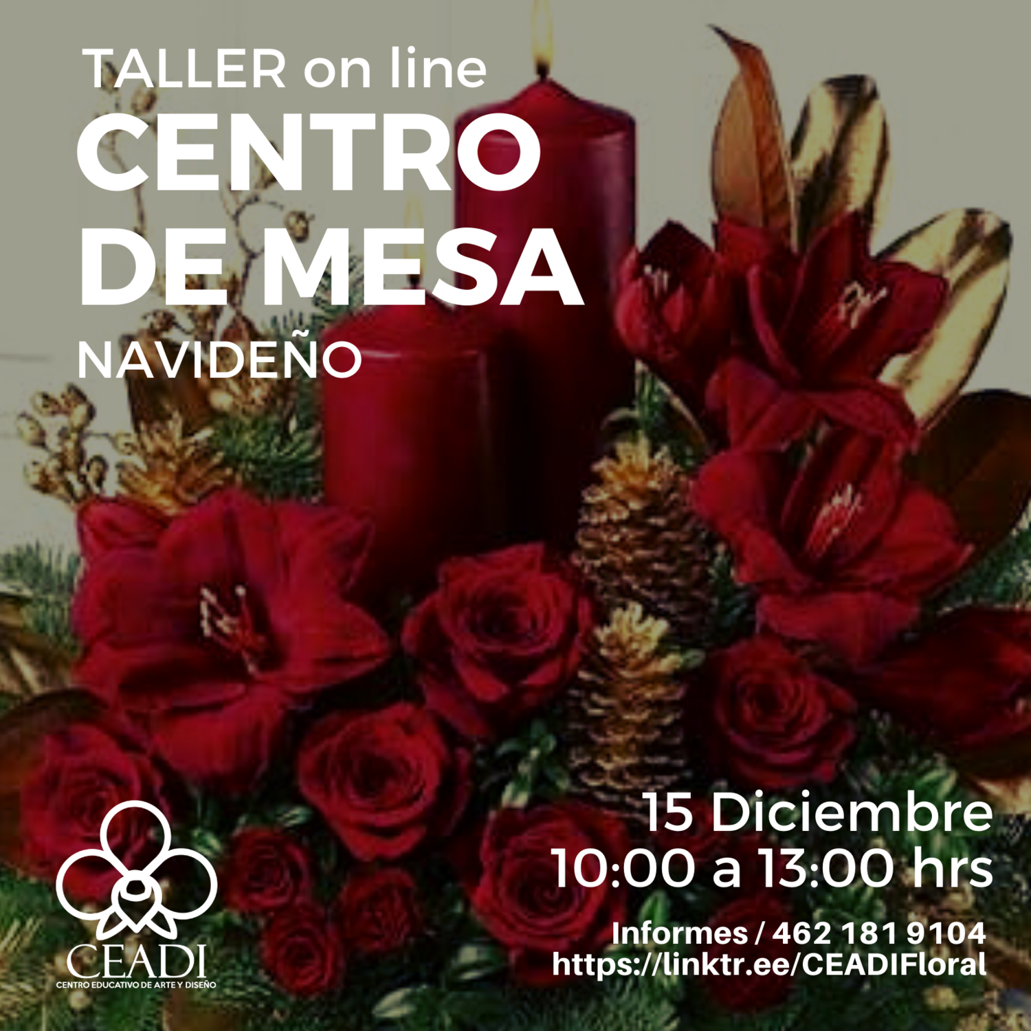 Taller Centro de Mesa Navideño