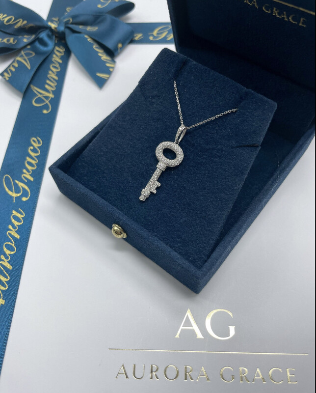 Pave Tiffany Diamond Key pendant Pave Tiffany Diamond Key pendant