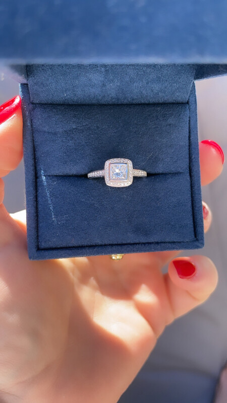 Princess Cut Halo Diamond Ring Princess Cut Halo Diamond Ring
