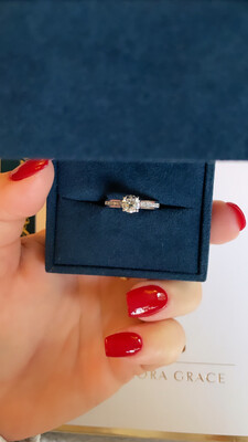 0.80ct Round Brilliant Cut Diamond Engagement Ring