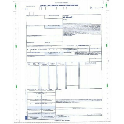 Neutral (IATA) Air Waybill Continuous NCR 6+6 - Pack of 200