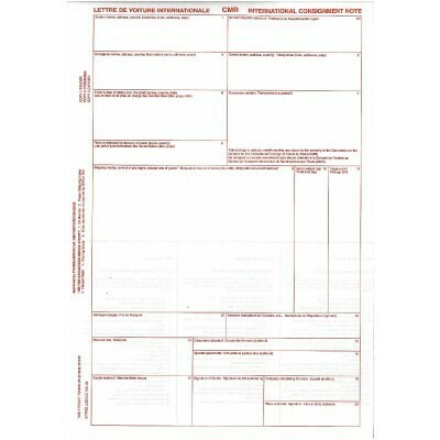 CMR Note (Road) Online template - unlimited prints (Annual Plan)