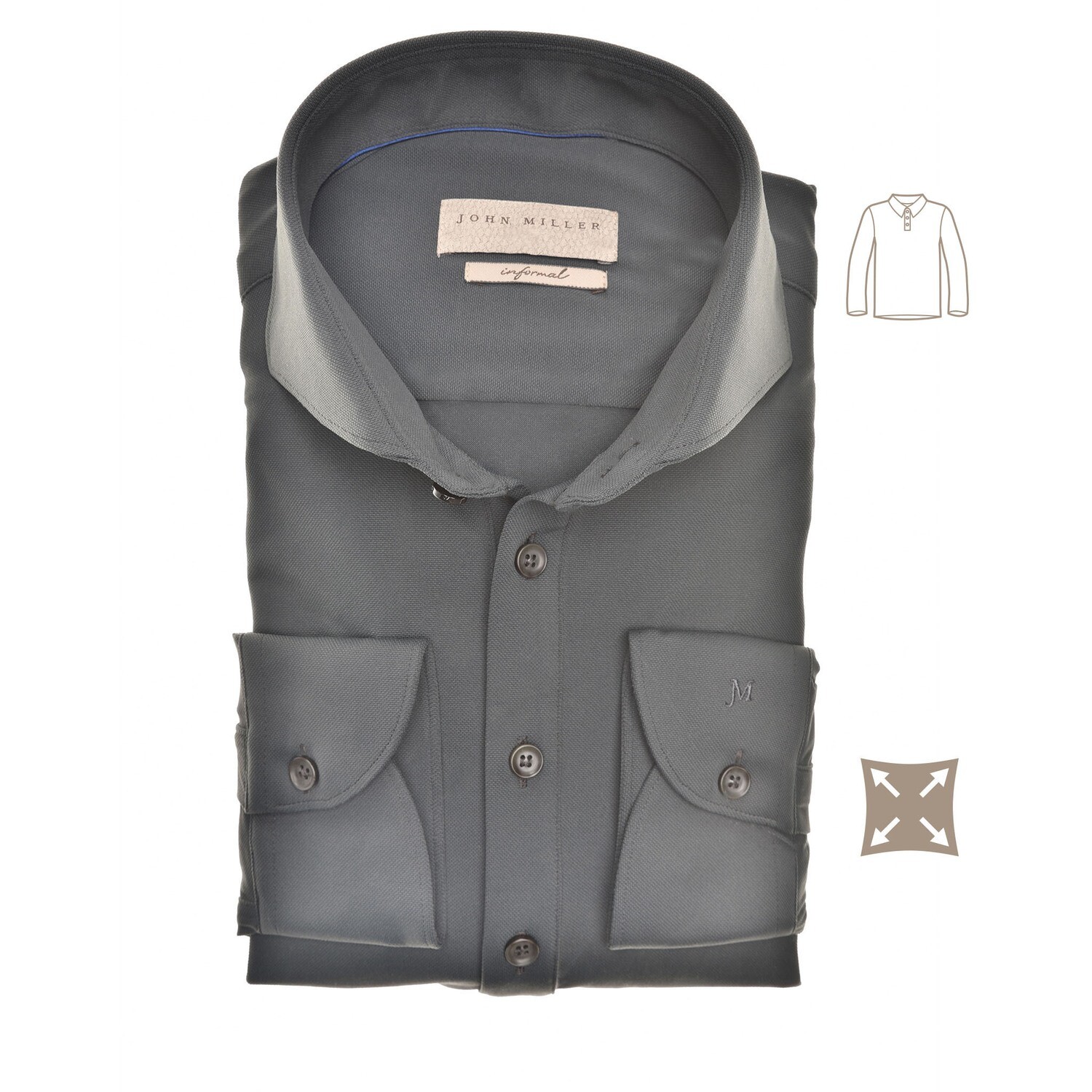 John Miller Lange Mouw Polo