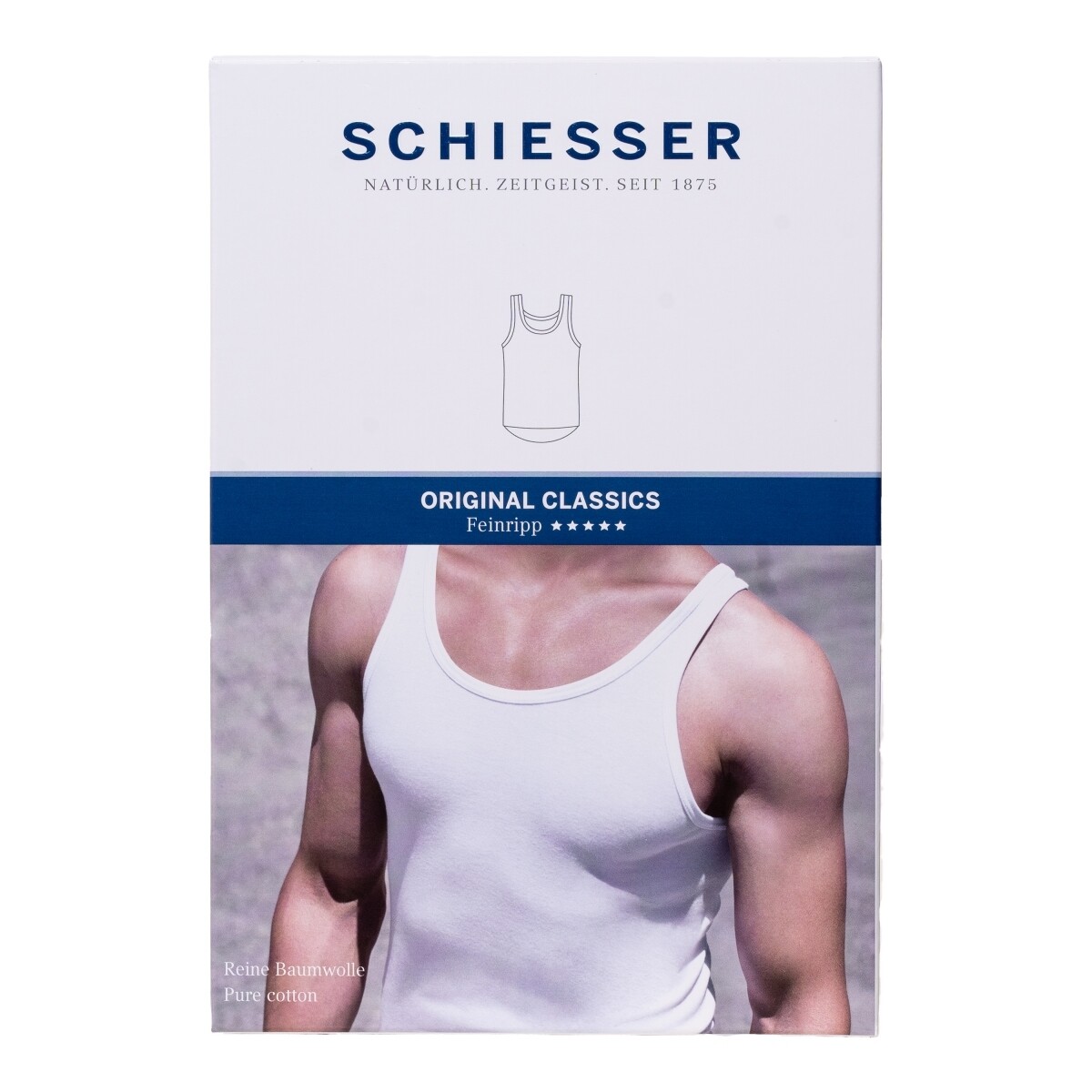 Schiesser Onderhemd Donkerblauw