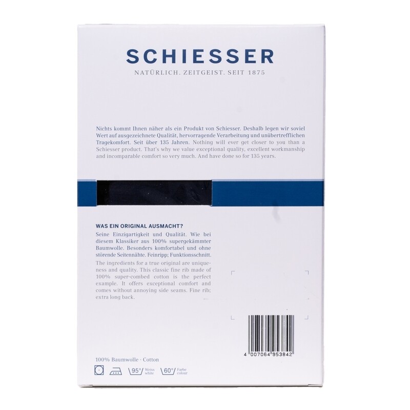 Schiesser Onderhemd Donkerblauw