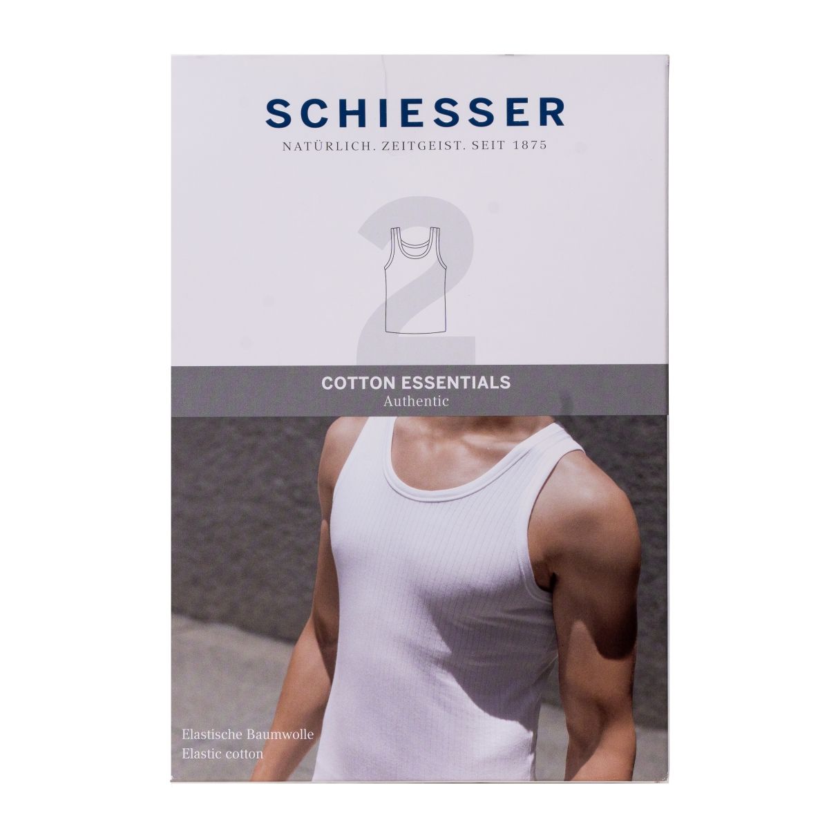 Schiesser Onderhemd 2 Pack Zwart