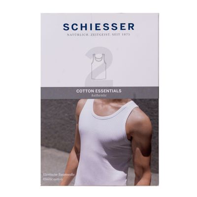 Schiesser Onderhemd 2 Pack Zwart