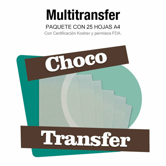 Paquete con 25 Transfer para chocolate
