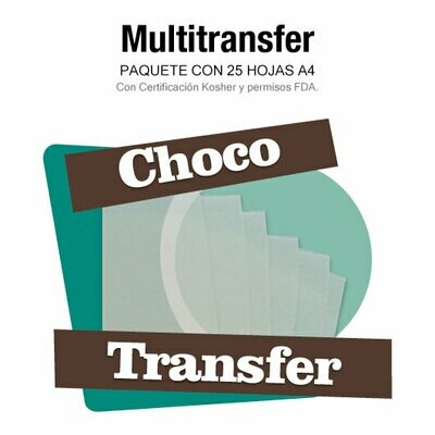 Paquete con 25 Transfer para chocolate