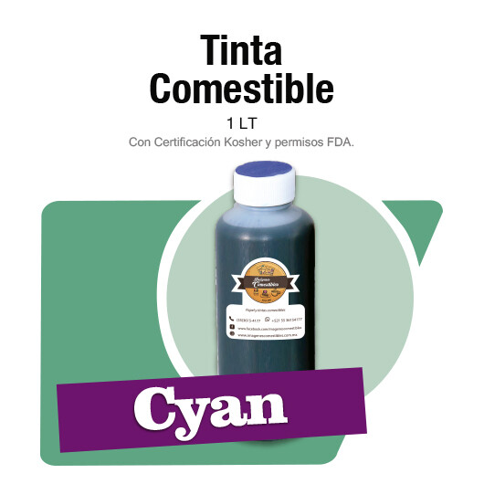 Tinta Cyan de 1 LT.
