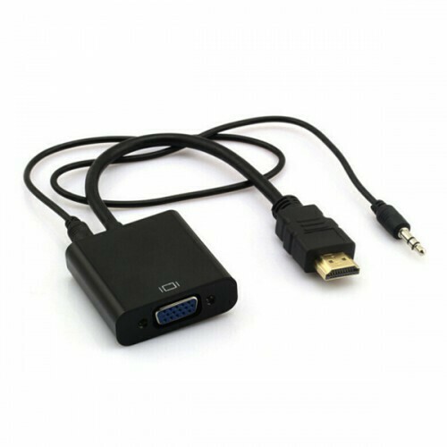 American Net - Adaptador Hdmi A Vga inc Audio, FHD, 1080P GP-100( HVA)BL
