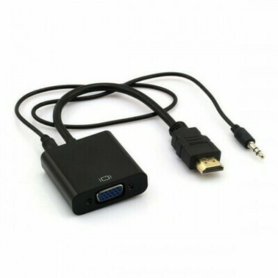 Adaptador Hdmi A Vga + Audio, FHD, Generico
