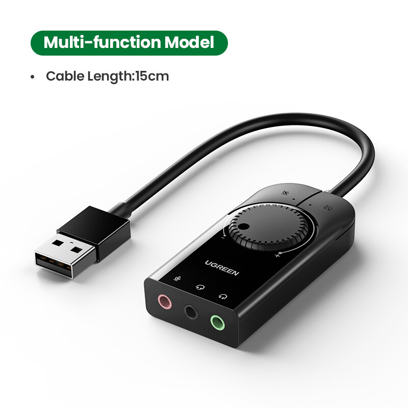 Adaptador De Sonido Externo Estereo 3.5mm, Ugreen