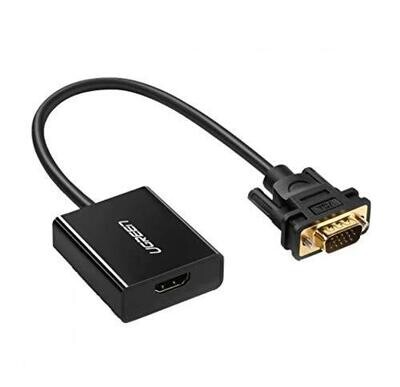 Adaptador Vga A Hdmi Con Audio Y Puerto De Energia Ugreen