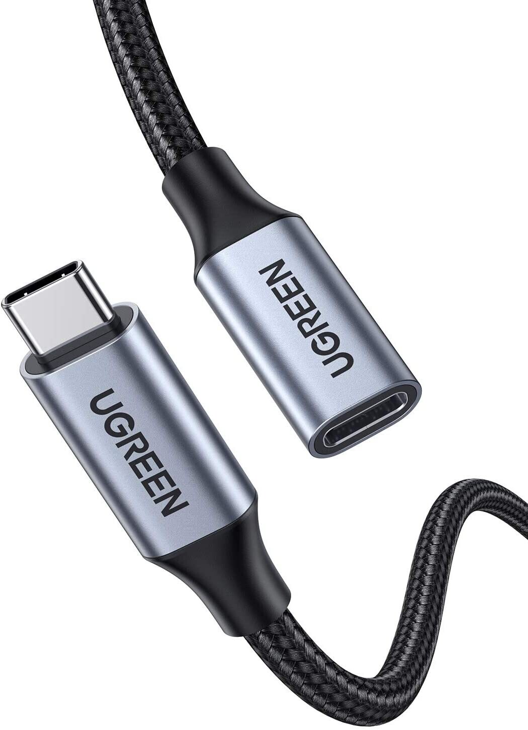 Cable Alargador USB 3.1 Tipo-C Vention TABHF/ USB Tipo-C Macho - USB Tipo-C  Hembra/ 1m/ Gris