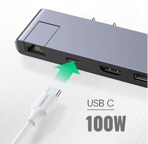 Adaptador Hub Dual Tipo C 5 En 1, Ugreen
